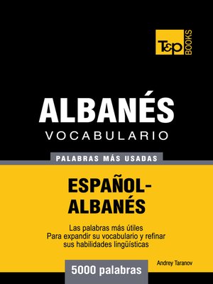 cover image of Vocabulario Español-Albanés